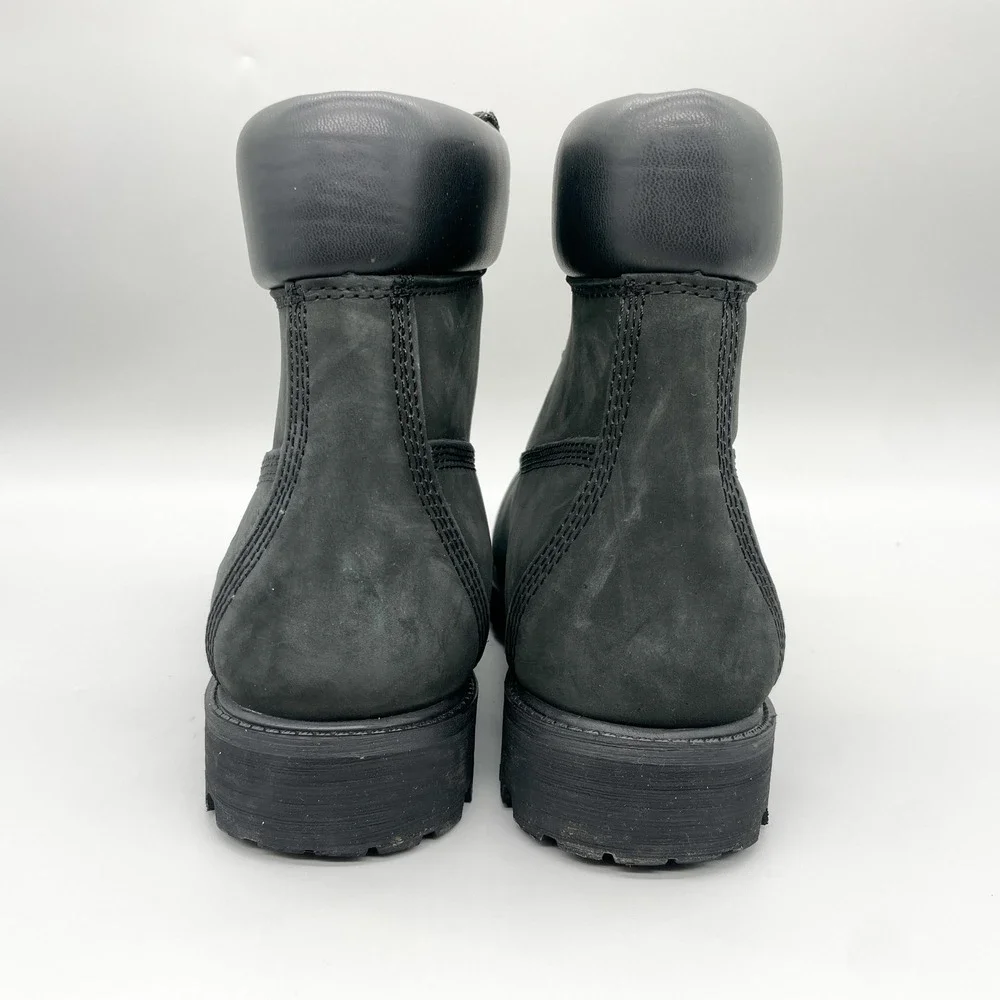 Timberland 6 Inch Classic Waterproof Boots Black Nubuck Mens 13M Work Rugged USA